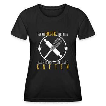 Bäcker Backen Kneten Bäckerei - Frauen Funktions-T-Shirt - Schwarz - Vorne - AI Model Female 172 light (172cm)