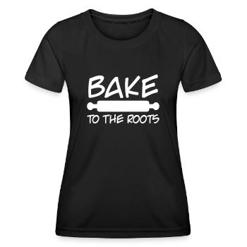 Bäcker Bäckerin Backen Bäckerei - Frauen Funktions-T-Shirt - Schwarz - Vorne - AI Model Female 172 light (172cm)