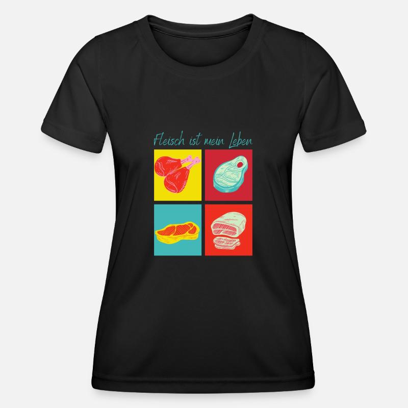 Meat eats life - Women's Functional T-Shirt - black