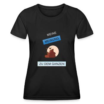Meine Meinung zu dem Ganzen - Frauen Funktions-T-Shirt - Schwarz - Vorne - AI Model Female 172 light (172cm)