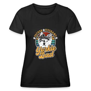 Yorkshire Terrier Yorkie Dog Gift - Women's Functional T-Shirt - black - Front - AI Model Female 172 light (172cm)
