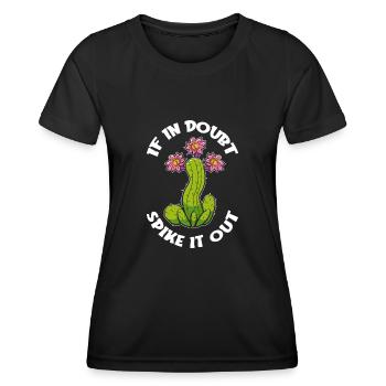 Cactus Jardin Cactus - T-shirt sport Femme - noir - Devant - AI Model Female 172 light (172cm)