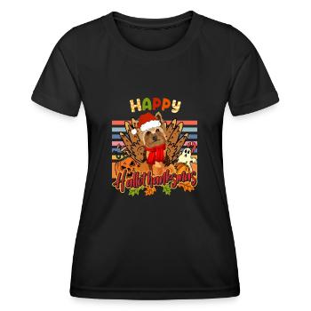 Yorkshire Terrier Yorkie Dog Cadeau - T-shirt sport Femme - noir - Devant - AI Model Female 172 light (172cm)