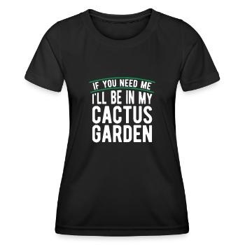 Cactus Jardin Cactus - T-shirt sport Femme - noir - Devant - AI Model Female 172 light (172cm)