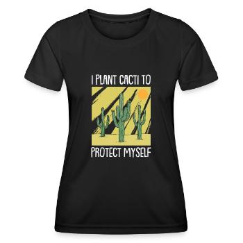 Cactus Jardin Cactus - T-shirt sport Femme - noir - Devant - AI Model Female 172 light (172cm)