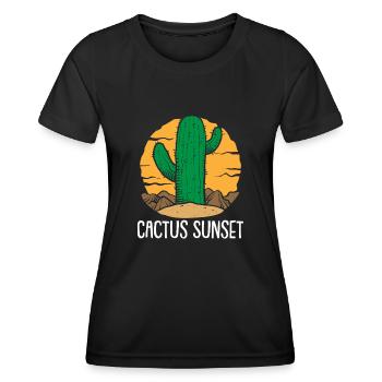 Cactus Jardin Cactus - T-shirt sport Femme - noir - Devant - AI Model Female 172 light (172cm)