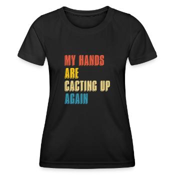 Cactus Jardin Cactus - T-shirt sport Femme - noir - Devant - AI Model Female 172 light (172cm)