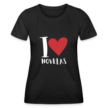 Telenovela Columbianas, émissions hispaniques et feuilletons - T-shirt sport Femme - noir - Devant - AI Model Female 172 light (172cm)
