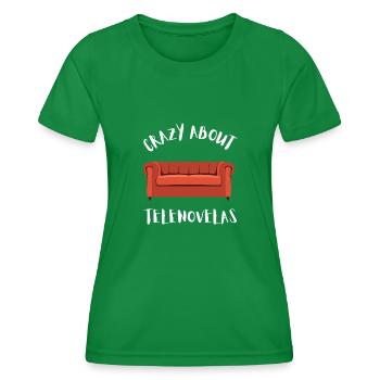 Telenovela Columbianas, émissions hispaniques et feuilletons - T-shirt sport Femme - vert - Devant - AI Model Female 172 dark (172cm)