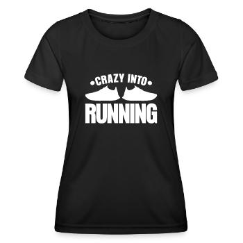 Marathon Jogging Running Shoes Running - Women's Functional T-Shirt - black - Front - AI Model Female 172 light (172cm)