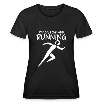 Laufen Jogging Marathon Rennen - Frauen Funktions-T-Shirt - Schwarz - Vorne - AI Model Female 172 light (172cm)