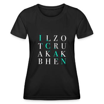 Word Puzzle I Can Crossword by HOB Products - Women's Functional T-Shirt - black - Front - AI Model Female 172 light (172cm)