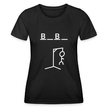Galgenraten Hangman B_B_ par HOB Products - T-shirt sport Femme - noir - Devant - AI Model Female 172 light (172cm)