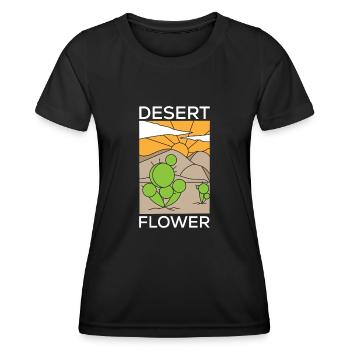 Cactus Jardin Cactus - T-shirt sport Femme - noir - Devant - AI Model Female 172 light (172cm)