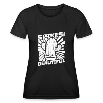 Cactus Jardin Cactus - T-shirt sport Femme - noir - Devant - AI Model Female 172 light (172cm)