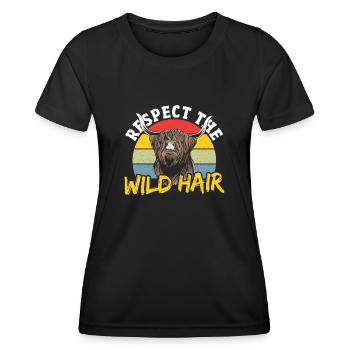 Highland cattle cattle cattle farmer - T-shirt sport Femme - noir - Devant - AI Model Female 172 light (172cm)