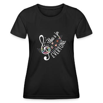 Professeur de musique Professeur de musique Professeur de musique - T-shirt sport Femme - noir - Devant - AI Model Female 172 light (172cm)