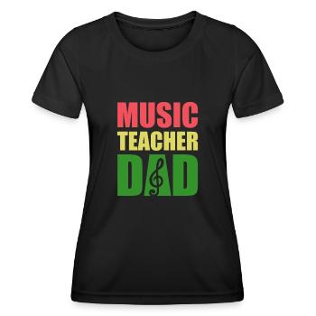 Professeur de musique Professeur de musique Professeur de musique - T-shirt sport Femme - noir - Devant - AI Model Female 172 light (172cm)