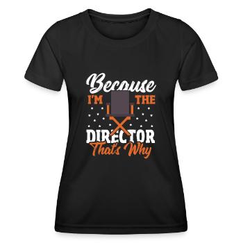 Filmemacher Regie Hollywood Produzent Filmstar Fil - Frauen Funktions-T-Shirt - Schwarz - Vorne - AI Model Female 172 light (172cm)