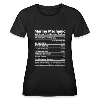 Mécanique marine Facteurs nutritionnels et indéniables - T-shirt sport Femme - noir - Devant - AI Model Female 172 light (172cm)
