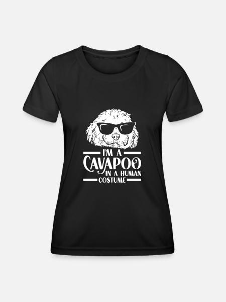 Cavapoo Cavoodle Capoodle Hund - Frauen Funktions-T-Shirt - Schwarz