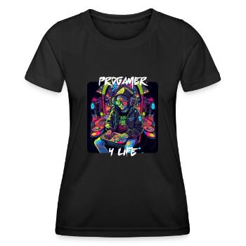 Progamer 4 Vie 1 - T-shirt sport Femme - noir - Devant - AI Model Female 172 light (172cm)
