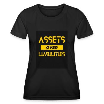 Actifs sur passifs Entrepreneur comptable - T-shirt sport Femme - noir - Devant - AI Model Female 172 light (172cm)