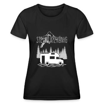 Wohnmobil Camper Camping Wohnmobile - Frauen Funktions-T-Shirt - Schwarz - Vorne - AI Model Female 172 light (172cm)