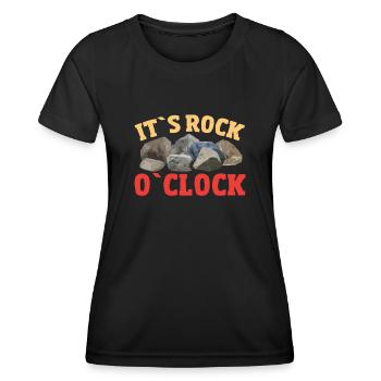 Geologie Steine Fossil Forschung - Frauen Funktions-T-Shirt - Schwarz - Vorne - AI Model Female 172 light (172cm)