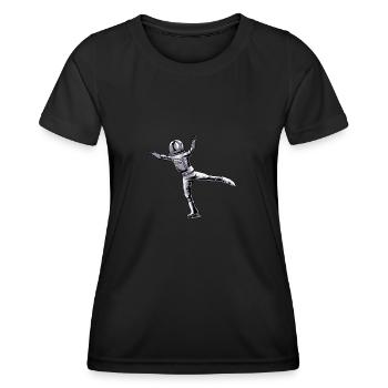 Figure Skating Figure Skating Astronaut - Women's Functional T-Shirt - black - Front - AI Model Female 172 light (172cm)