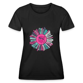 Corse Corsu Corssica 2B Head De Maure Corsica - T-shirt sport Femme - noir - Devant - AI Model Female 172 light (172cm)