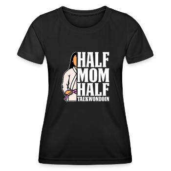 Taekwondo Taekwondo-Mama - Frauen Funktions-T-Shirt - Schwarz - Vorne - AI Model Female 172 light (172cm)