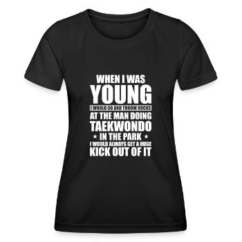Taekwondo Funny Taekwondo Mama - Women's Functional T-Shirt - black - Front - AI Model Female 172 light (172cm)
