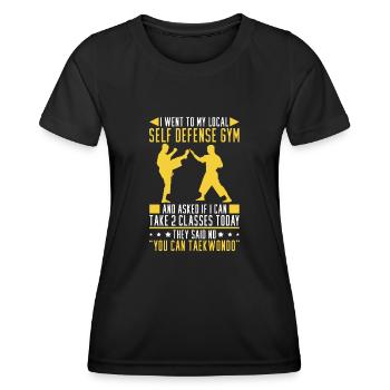 Taekwondo Funny - Women's Functional T-Shirt - black - Front - AI Model Female 172 light (172cm)