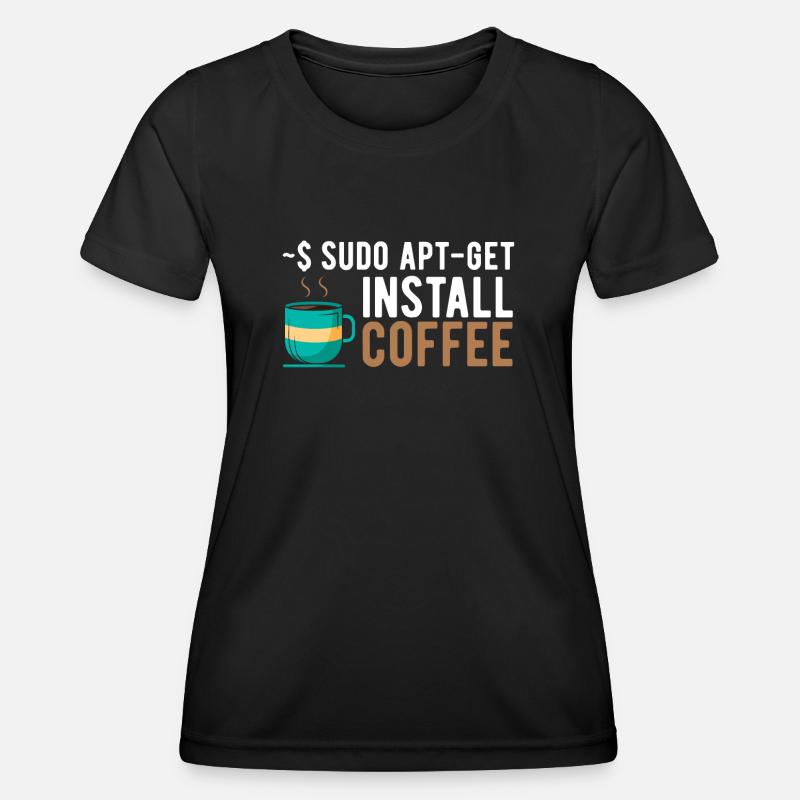 Logiciel Linux Open Source Informatique Informatique-Stu - T-shirt sport Femme - noir