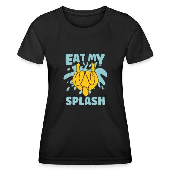 Diving Diver spraying - Women's Functional T-Shirt - black - Front - AI Model Female 172 light (172cm)