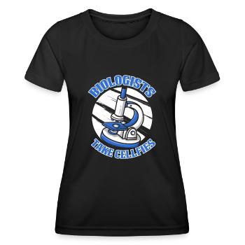 Biologiste Biologiste Microscope Biologiste moléculaire - T-shirt sport Femme - noir - Devant - AI Model Female 172 light (172cm)