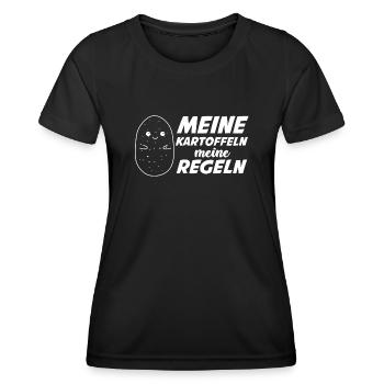 Kartoffeln Kartoffel - Frauen Funktions-T-Shirt - Schwarz - Vorne - AI Model Female 172 light (172cm)