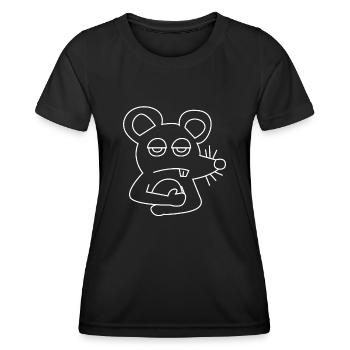Rat souris souris rat - T-shirt sport Femme - noir - Devant - AI Model Female 172 light (172cm)