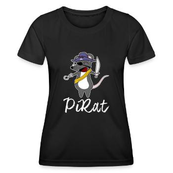 Rat Pirate Pirates Rats - T-shirt sport Femme - noir - Devant - AI Model Female 172 light (172cm)