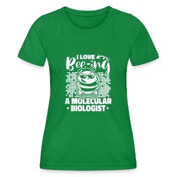Biologiste Biologie Abeille Biologiste moléculaire - T-shirt sport Femme - vert - Devant - AI Model Female 172 dark (172cm)