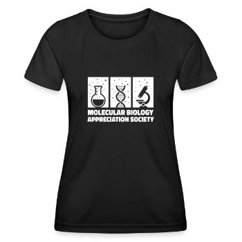 Biologiste Biologiste moléculaire - T-shirt sport Femme - noir - Devant - AI Model Female 172 light (172cm)