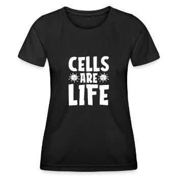 Biologie Biologe Zellen Molekularbiologe - Frauen Funktions-T-Shirt - Schwarz - Vorne - AI Model Female 172 light (172cm)