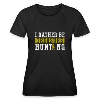 Metaldetektor Schatzsucher Schatzsuche - Frauen Funktions-T-Shirt - Schwarz - Vorne - AI Model Female 172 light (172cm)