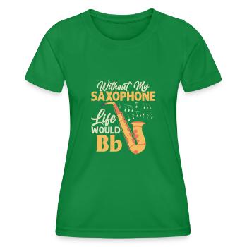 Sans mon saxophone, la vie serait bb saxophoniste saxophoniste - T-shirt sport Femme - vert - Devant - AI Model Female 172 dark (172cm)