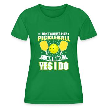 Lustige Pickleball Spieler Paddleball Dinks Jungs - Frauen Funktions-T-Shirt - Kelly Green - Vorne - AI Model Female 172 dark (172cm)