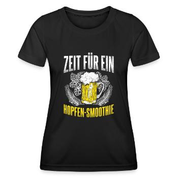 Hopfen Schmoothie Bier Brauerei Fans Geschenk Bier - Frauen Funktions-T-Shirt - Schwarz - Vorne - AI Model Female 172 light (172cm)