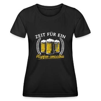 Hopfen Schmoothie Bier Kneipen Fans Geschenk Biert - Frauen Funktions-T-Shirt - Schwarz - Vorne - AI Model Female 172 light (172cm)
