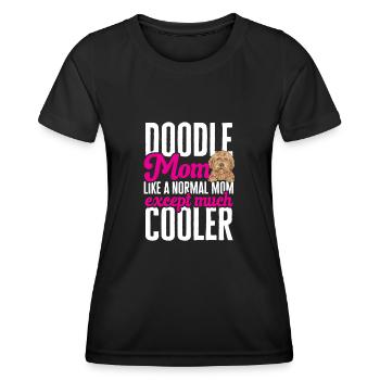 Goldendoodle Doodle Hund - Frauen Funktions-T-Shirt - Schwarz - Vorne - AI Model Female 172 light (172cm)