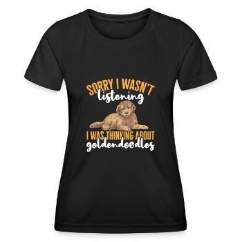 Goldendoodle Doodle Hund - Frauen Funktions-T-Shirt - Schwarz - Vorne - AI Model Female 172 light (172cm)